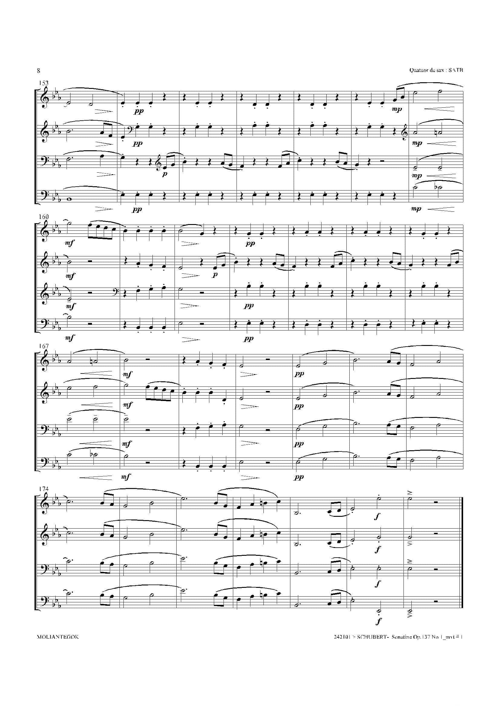Sonatine Op.137 No 1（四重奏总谱）-7
