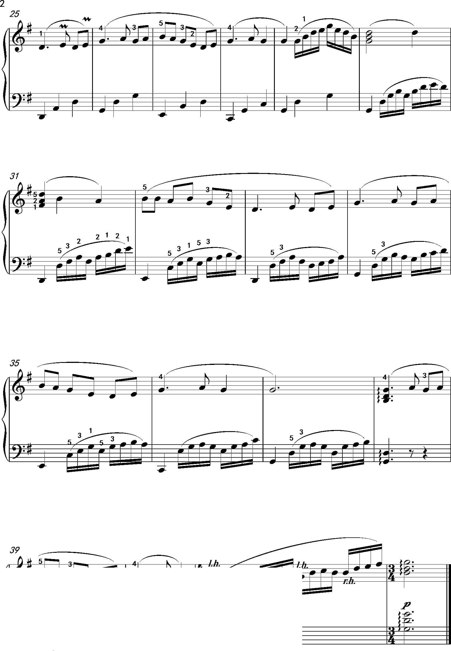钢琴谱阿里郎曲谱阿里郎-2